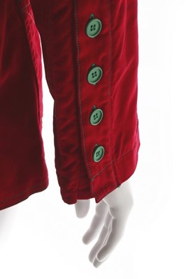 Lot 448 - A Mr Freedom man's cherry-red velvet jacket,...