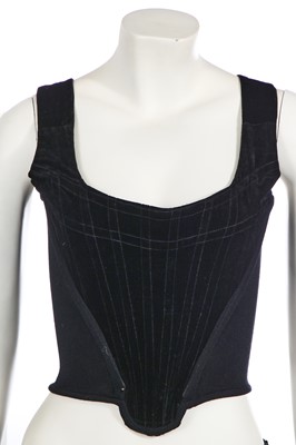 Lot 151 - A Vivienne Westwood black corset and bondage trousers ensemble,  1990s