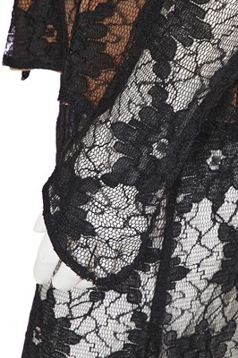 Lot 313 - A Biba black lace evening ensemble, 1969