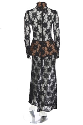 Lot 313 - A Biba black lace evening ensemble, 1969