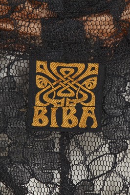 Lot 313 - A Biba black lace evening ensemble, 1969