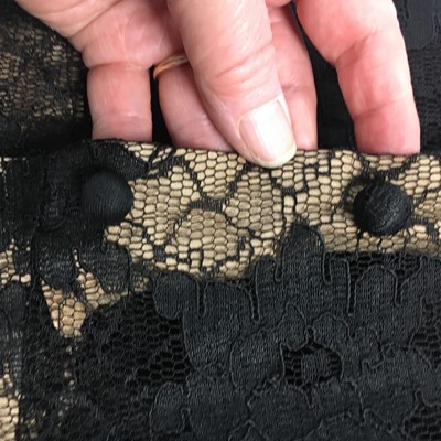 Lot 313 - A Biba black lace evening ensemble, 1969