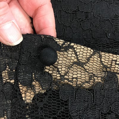 Lot 313 - A Biba black lace evening ensemble, 1969