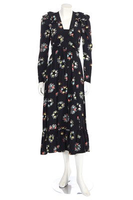 Lot 270 - An Ossie Clark for Radley black crêpe dress, 1970s