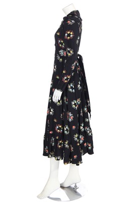 Lot 270 - An Ossie Clark for Radley black crêpe dress, 1970s