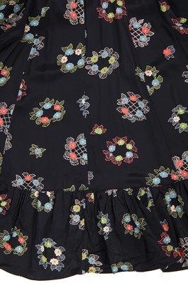 Lot 270 - An Ossie Clark for Radley black crêpe dress, 1970s