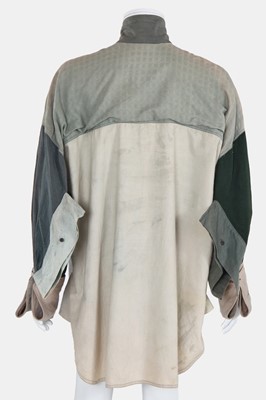 Lot 38 - A John Galliano patchwork linen 'Big' shirt, 'The Ludic Game' collection, Autumn-Winter 1985-86