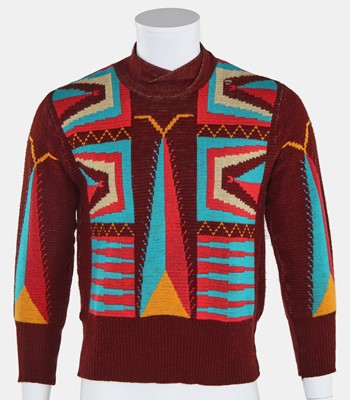 Lot 29 - A Westwood/McLaren Navajo patterned jumper, 'Savage' collection, Spring-Summer 1982