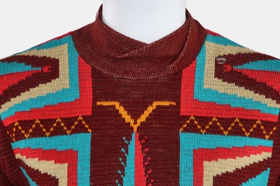 Lot 29 - A Westwood/McLaren Navajo patterned jumper, 'Savage' collection, Spring-Summer 1982