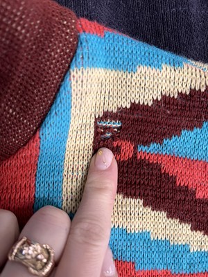 Lot 29 - A Westwood/McLaren Navajo patterned jumper, 'Savage' collection, Spring-Summer 1982