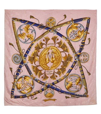 Lot 24 - Three Hermès printed silk scarves