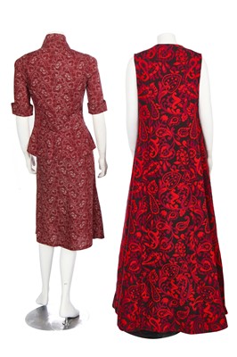 Lot 281 - A Biba printed cotton ensemble, circa 1970