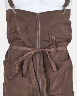Lot 163 - A Jean Paul Gaultier men's brown polyester apron, modern