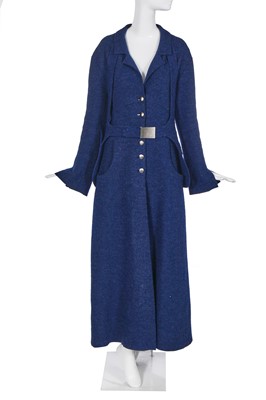 Lot 2 - A Chanel blue wool coat, Autumn-Winter 1999-2000