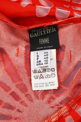 Lot 75 - A Jean Paul Gaultier orange viscose dress, circa 2000