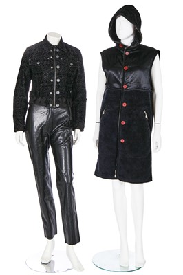 Lot 210 - A Jean Paul Gaultier sleeveless black hooded jacket, probably 'Chic Rabbis' collection, Autumn-Winter 1993-94