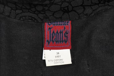 Lot 210 - A Jean Paul Gaultier sleeveless black hooded jacket, probably 'Chic Rabbis' collection, Autumn-Winter 1993-94