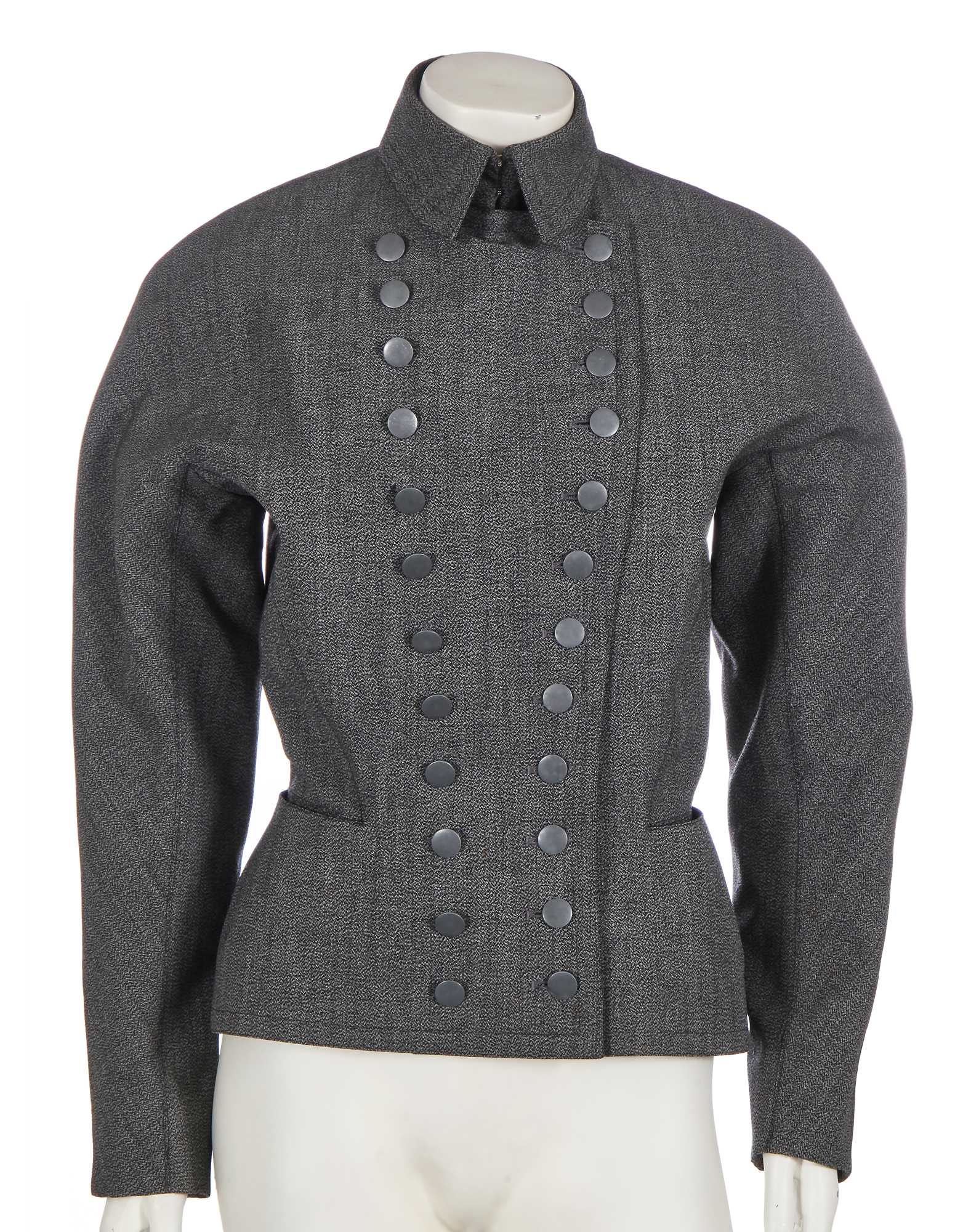 Azzedine Alaia Jacket 80s' Vintage Shaped Dark Bottle Green