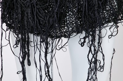 Lot 35 - An important early Comme des Garçons black tousled knit tunic, Spring-Summer 1984