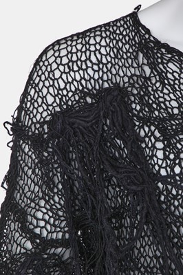 Lot 35 - An important early Comme des Garçons black tousled knit tunic, Spring-Summer 1984