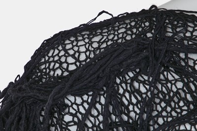 Lot 35 - An important early Comme des Garçons black tousled knit tunic, Spring-Summer 1984