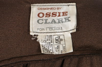Lot 264 - An Ossie Clark for Radley brown jersey two-piece ensemble, 1970s