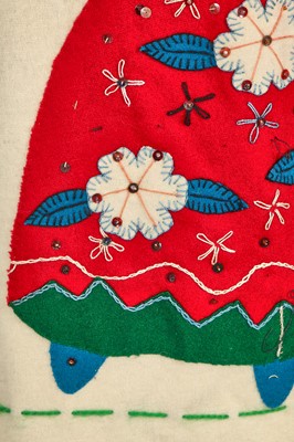 Lot 329 - A Mexican white felt appliqué jacket, late 1940s