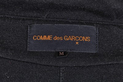 Lot 44 - A Comme des Garçons black jersey 'Staff' coat, Autumn-Winter 1986-87