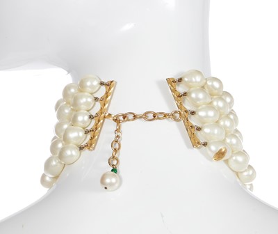 Lot 3 - A fine Chanel faux pearl strand choker, 1990s