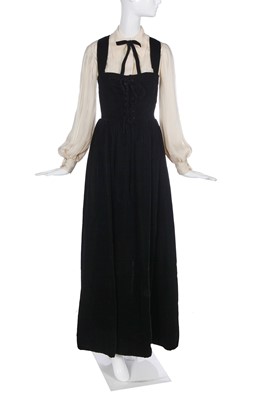 Lot 245 - A Christian Dior black velvet dress, 1972