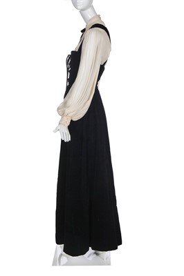 Lot 245 - A Christian Dior black velvet dress, 1972