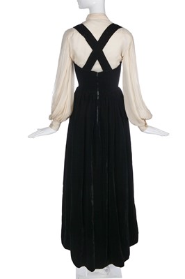 Lot 245 - A Christian Dior black velvet dress, 1972