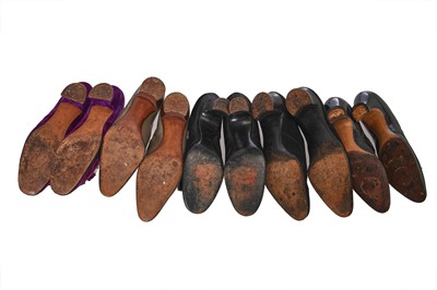 Lot 410 - A large group of ladies' shoes, mainly 1880s-1910s