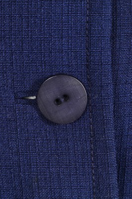Lot 307 - A Christian Dior London blue wool suit, early 1960s