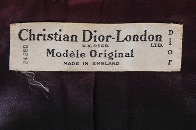 Lot 307 - A Christian Dior London blue wool suit, early 1960s
