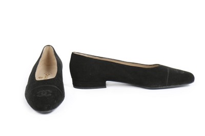 Lot 4 - Three pairs of Chanel shoes, modern, stamped...