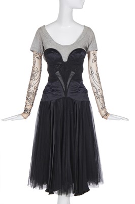 Lot 143 - A rare Alexander McQueen one-off corset showpiece dress, 'Black' collection, June 2004