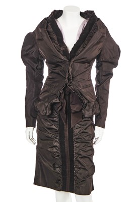 Lot 84 - An Yves Saint Laurent by Tom Ford brown skirt suit, early 2000s
