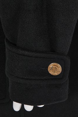 Lot 15 - A Chanel black wool duffle coat, late 1980s
