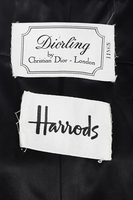 Lot 248 - A Christian Dior London black velvet evening cloak, circa 1970
