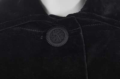 Lot 248 - A Christian Dior London black velvet evening cloak, circa 1970