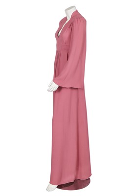 Lot 277 - An Ossie Clark for Radley pink moss-crêpe dress, 1970s