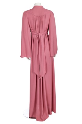 Lot 277 - An Ossie Clark for Radley pink moss-crêpe dress, 1970s