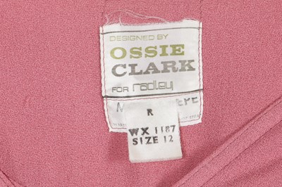 Lot 277 - An Ossie Clark for Radley pink moss-crêpe dress, 1970s