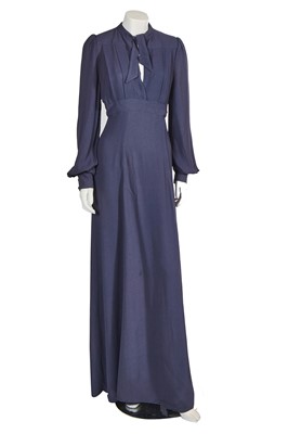 Lot 286 - A Biba black dress and an Ossie Clark for Radley blue dress, 1970s