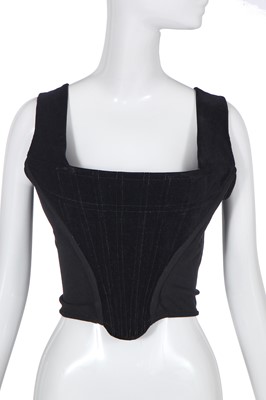 Lot 203 - A Vivienne Westwood black velvet corset, 'Five Centuries Ago' collection, Autumn-Winter 1997-98