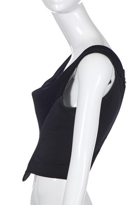 Lot 203 - A Vivienne Westwood black velvet corset, 'Five Centuries Ago' collection, Autumn-Winter 1997-98