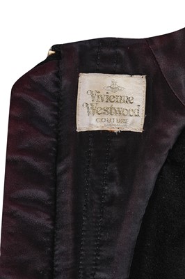 Lot 203 - A Vivienne Westwood black velvet corset, 'Five Centuries Ago' collection, Autumn-Winter 1997-98