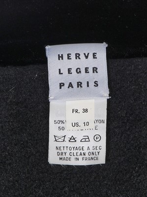 Lot 204 - A Hervé Léger beaded black bodycon dress, 1990s