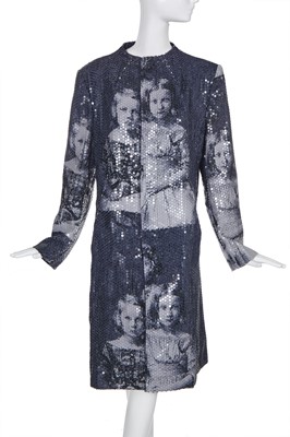 Lot 202 - Pete Burns' Alexander McQueen sequined 'Drei Mädchen' coat, 'Joan', collection, Autumn-Winter 1998-99